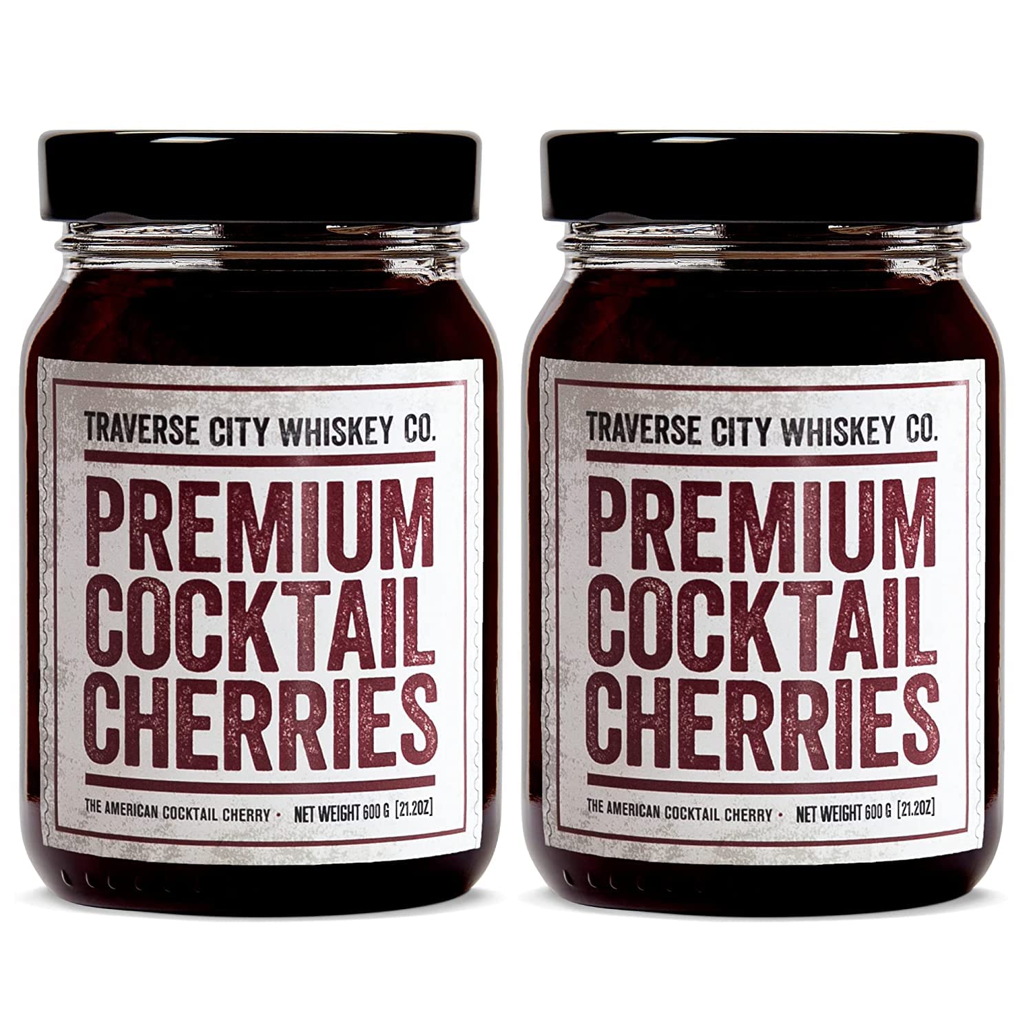 Tpartyrse City Flavor Blend Co. Top-Grade Mixed Flavor Cherries (21.2Oz/600G) Pack Of 2 | Mixed Flavors & Desserts | All American  Natural  Certified Kosher  Stemless  Slow-Cooked Garnish For Old Fashioned  Ice Cream Sundaes & More