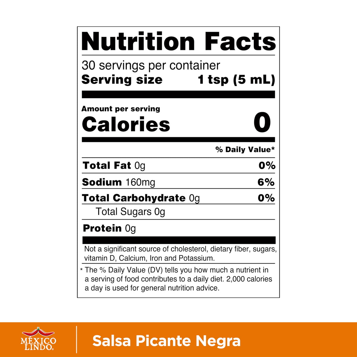 Mexico Lindo Picante Negra Hot Sauce Display, 5 fl oz, Pack of 3
