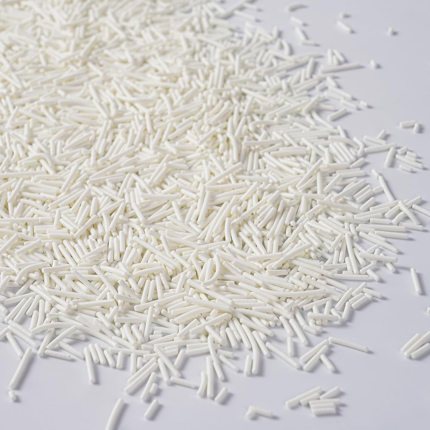 Edible White Sprinkles  White Jimmies Sprinkles  Jimmies For Cake Decorating  Cupcakes  Cake Toppers  Macarons  Cookies  And Ice Cream Toppers(120G/4.23Oz)
