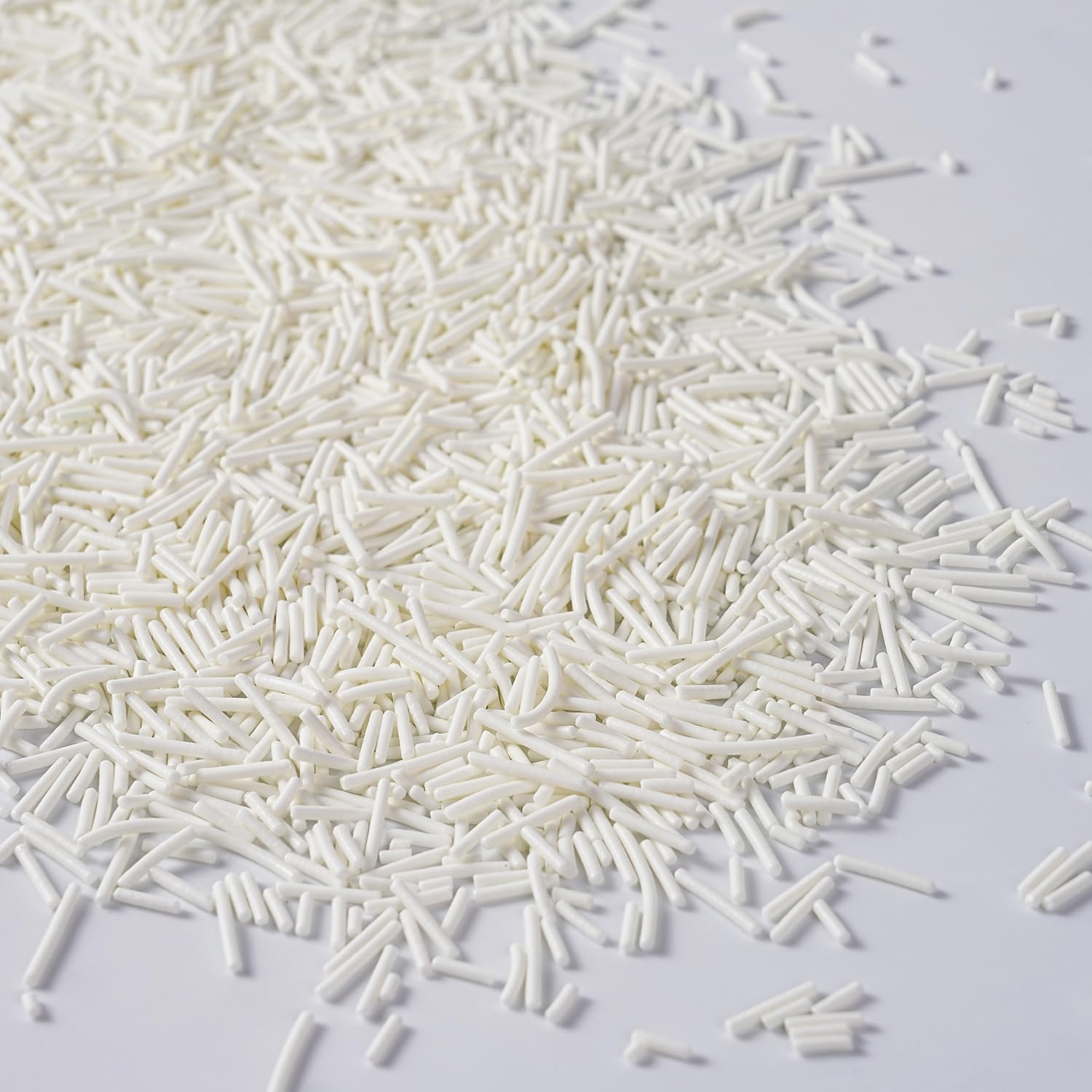 Edible White Sprinkles  White Jimmies Sprinkles  Jimmies For Cake Decorating  Cupcakes  Cake Toppers  Macarons  Cookies  And Ice Cream Toppers(120G/4.23Oz)