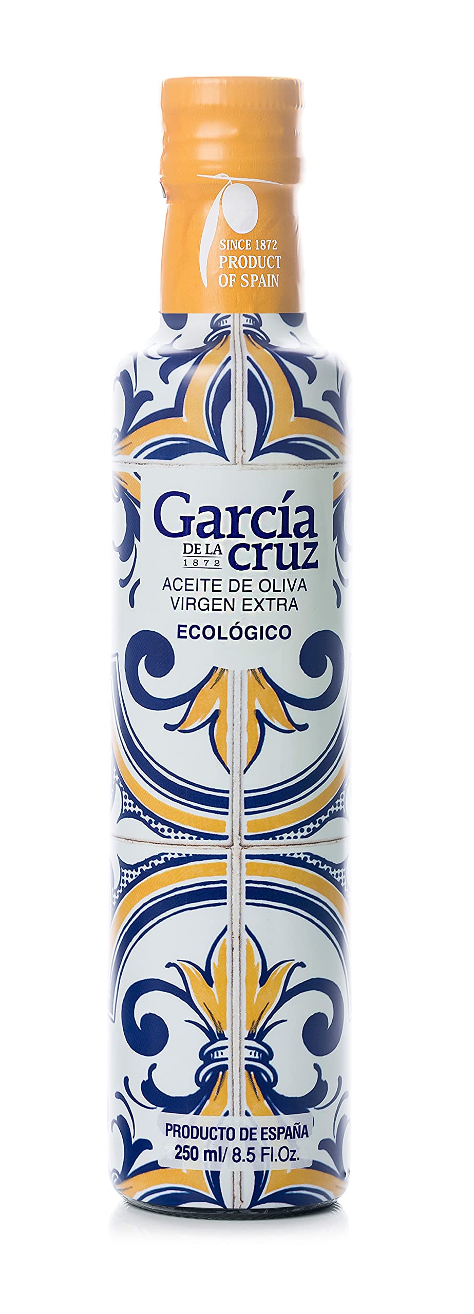 García DE LA Cruz Organic Extra Virgin Olive Oil, Almond and Tomato Tones, 250 ml Glass Bottle