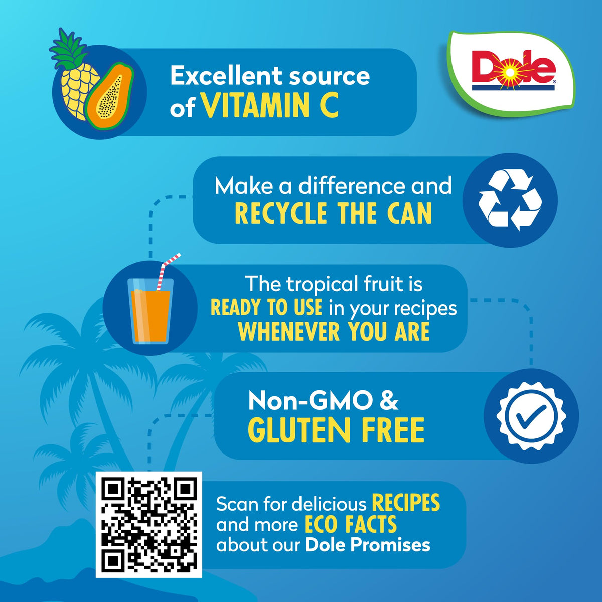 Dole Tropical Fruit in Light Syrup and Passion Fruit Juice - Papaya and Pineapple - 15.25 oz Can - 12 Pack