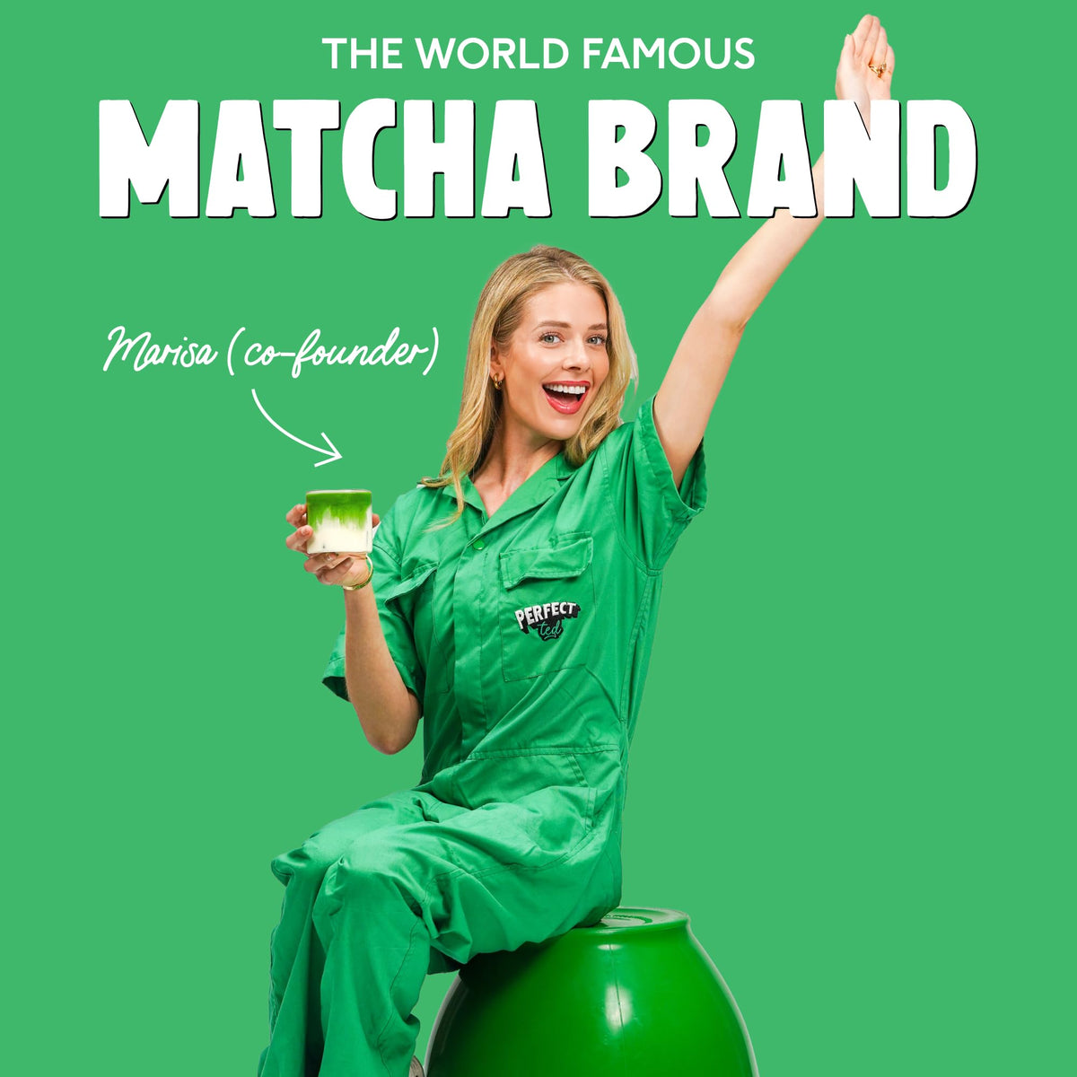 Perfect Ted Powder | Organic Matcha 30g | Organic Ceremonial Grade Matcha | Japanese Matcha Tea Powder | Matcha Fuel | (30 Servings)