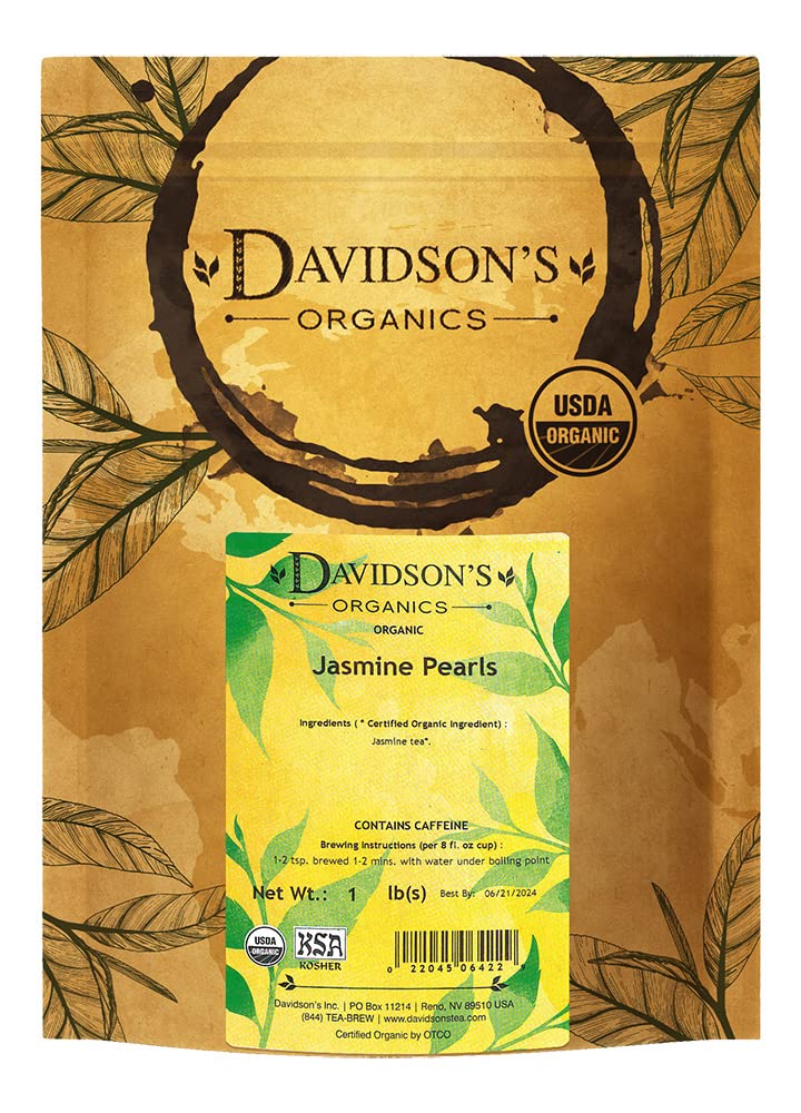 Davidsons Tea Bulk, Herbs and Spice Jasmin Pearl Tea, 16-Ounce Bag