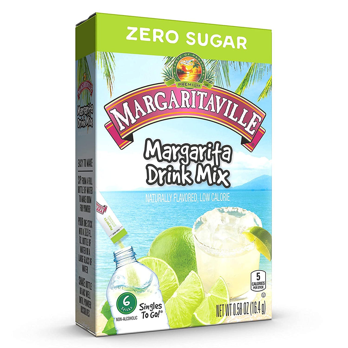 Margaritaville Margarita Singles to Go - 12 Packets (6 Packets x 2 Boxes) - 0.58 Ounce Each
