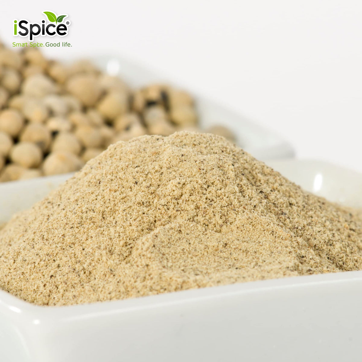Ispice Ground White Peppers Spices And Seasonings For Cooking, 5.6 Ounce White Peppercorns Seasoning, Fine Ground And Gluten Fre