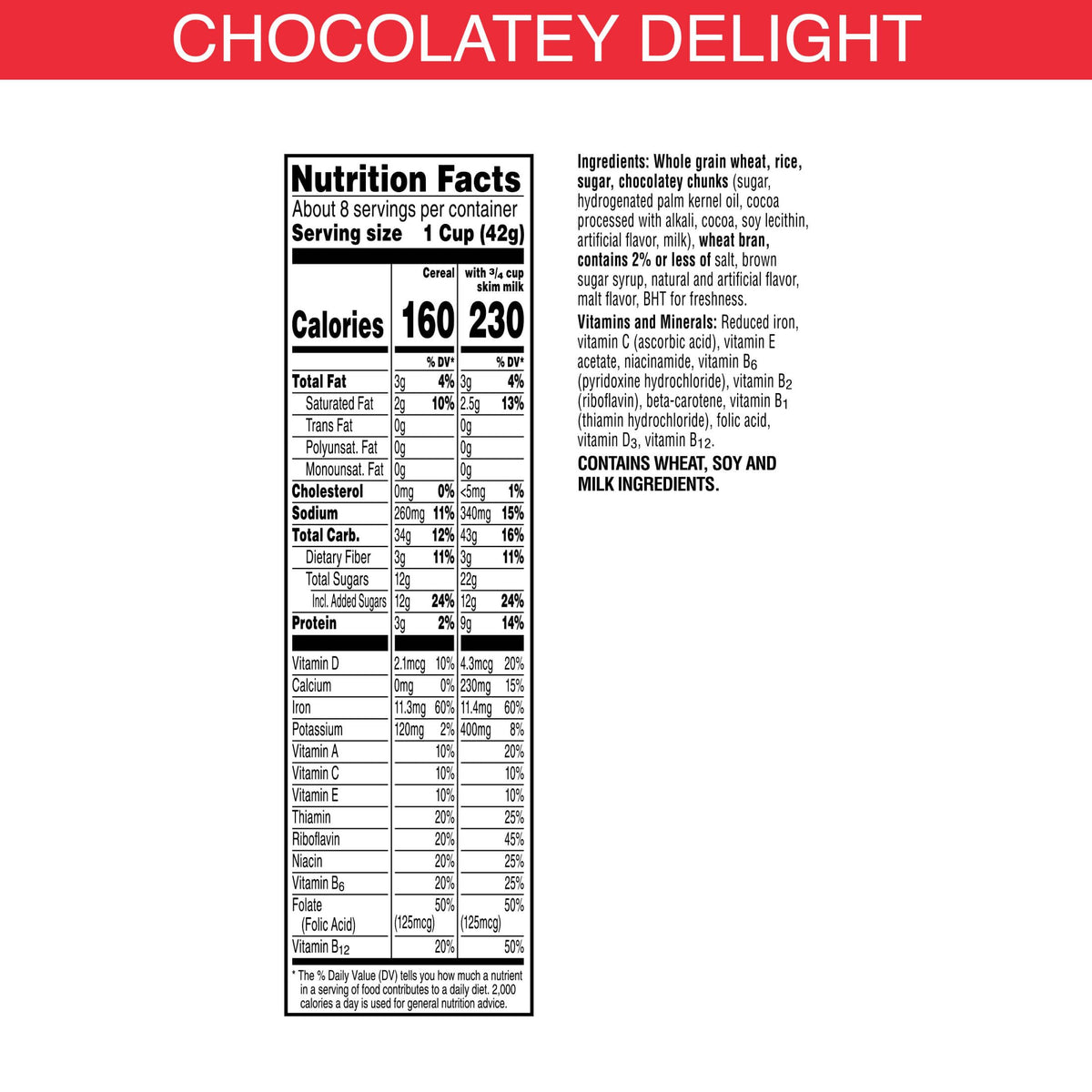Kellogg's Special K Chocolatey Delight Cereal, 12.1oz Box, Fiber Breakfast, Pack of 1