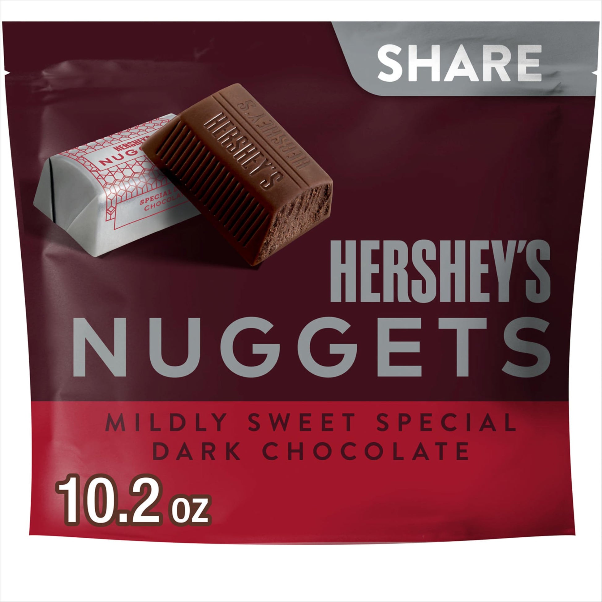 HERSHEYS NUGGETS SPECIAL DARK Mildly Sweet Chocolate Candy Share Pack, 10.2 oz
