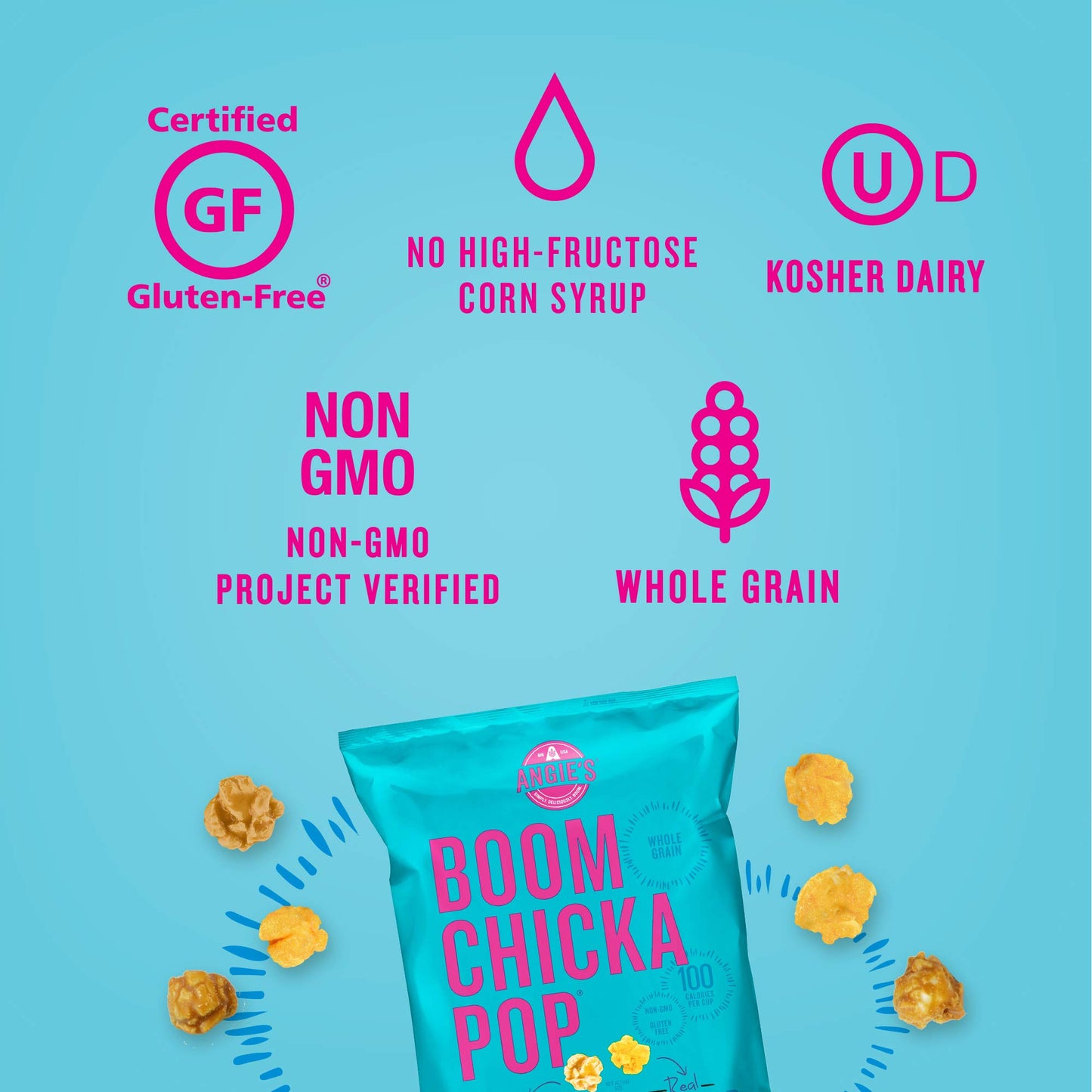 Angies BOOMCHICKAPOP Caramel and Cheddar Mix Popcorn, 6 Oz (Pack of 2)