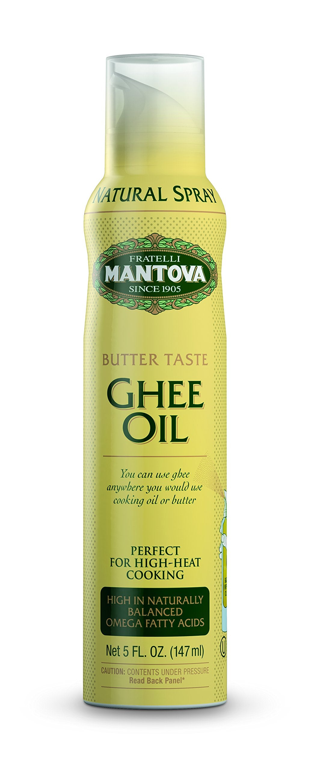 Mantova Spray Ghee Butter, Original, 5 Fl Oz (Pack Of 6)