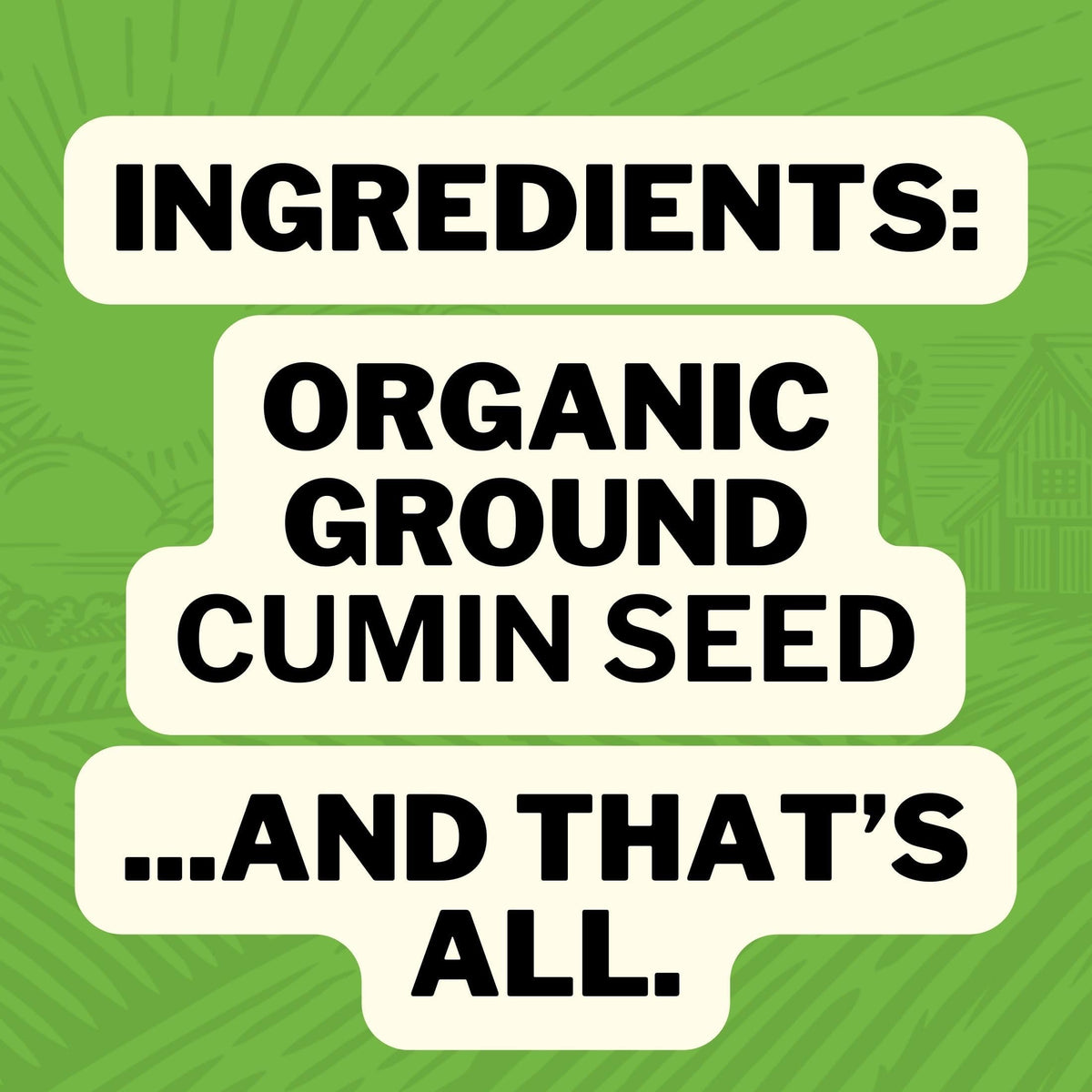 FreshJax Organic Ground Cumin - Premium Spices, 4 Ounce Bottle