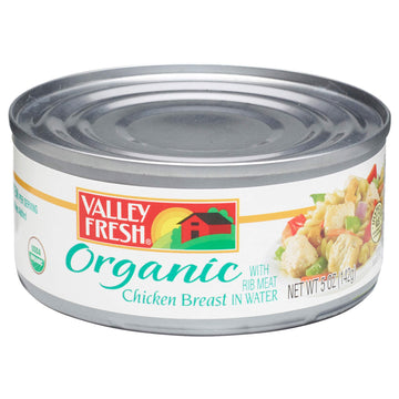 VALLEY FRESH, Organic White Chicken in Water, 5 Ounce