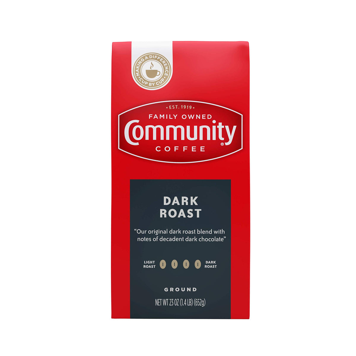 Community Coffee Dark Roast Ground Coffee, 23 Ounce Bag (Pack Of 1)