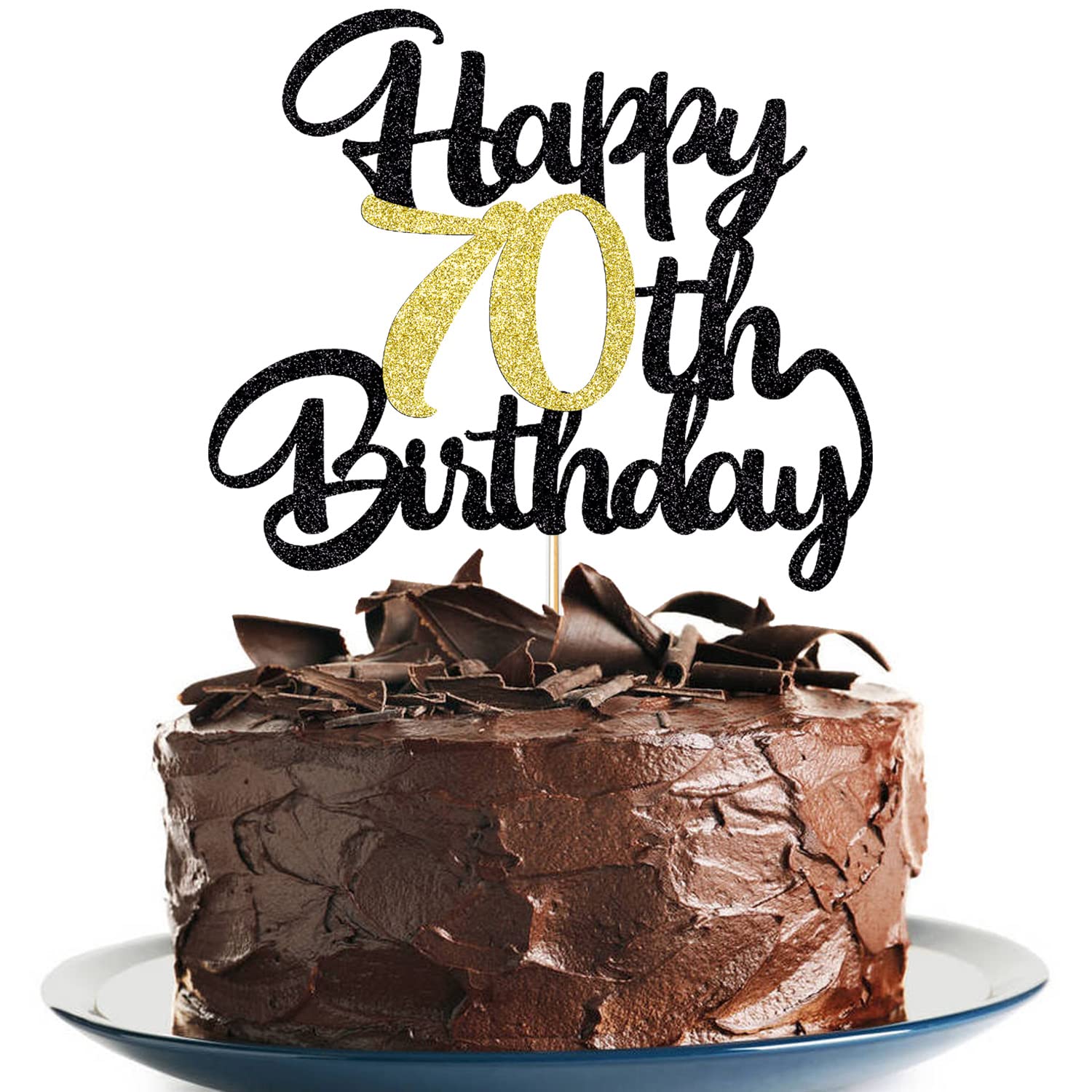 Klionjor 70Th Happy Birthday Cake Topper Happy Birthday Cake Decoration 70Th Birthday Party Decoration Gift Plugin (70)