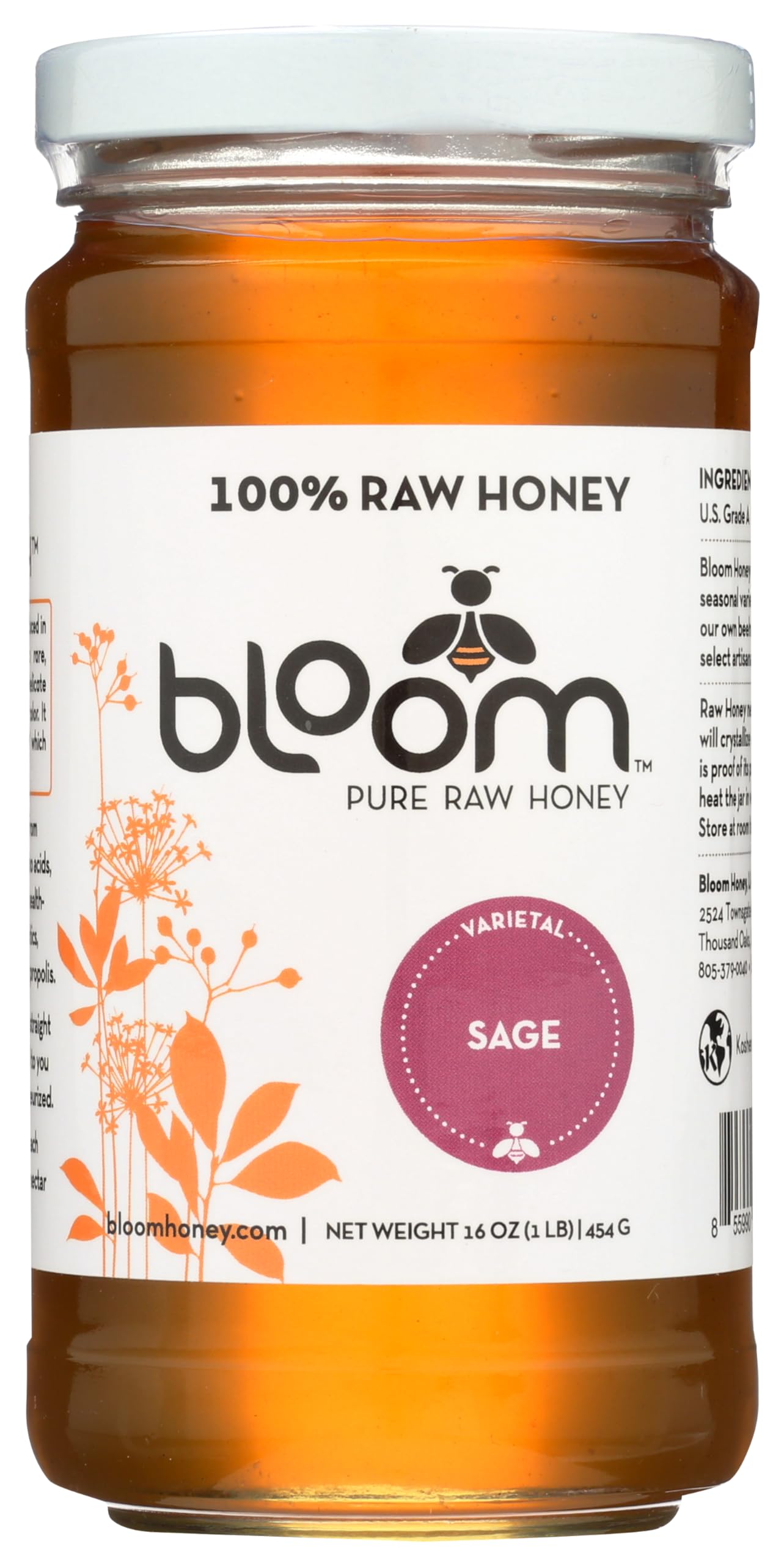 BLOOM HONEY Wild Sage Honey, 16 OZ