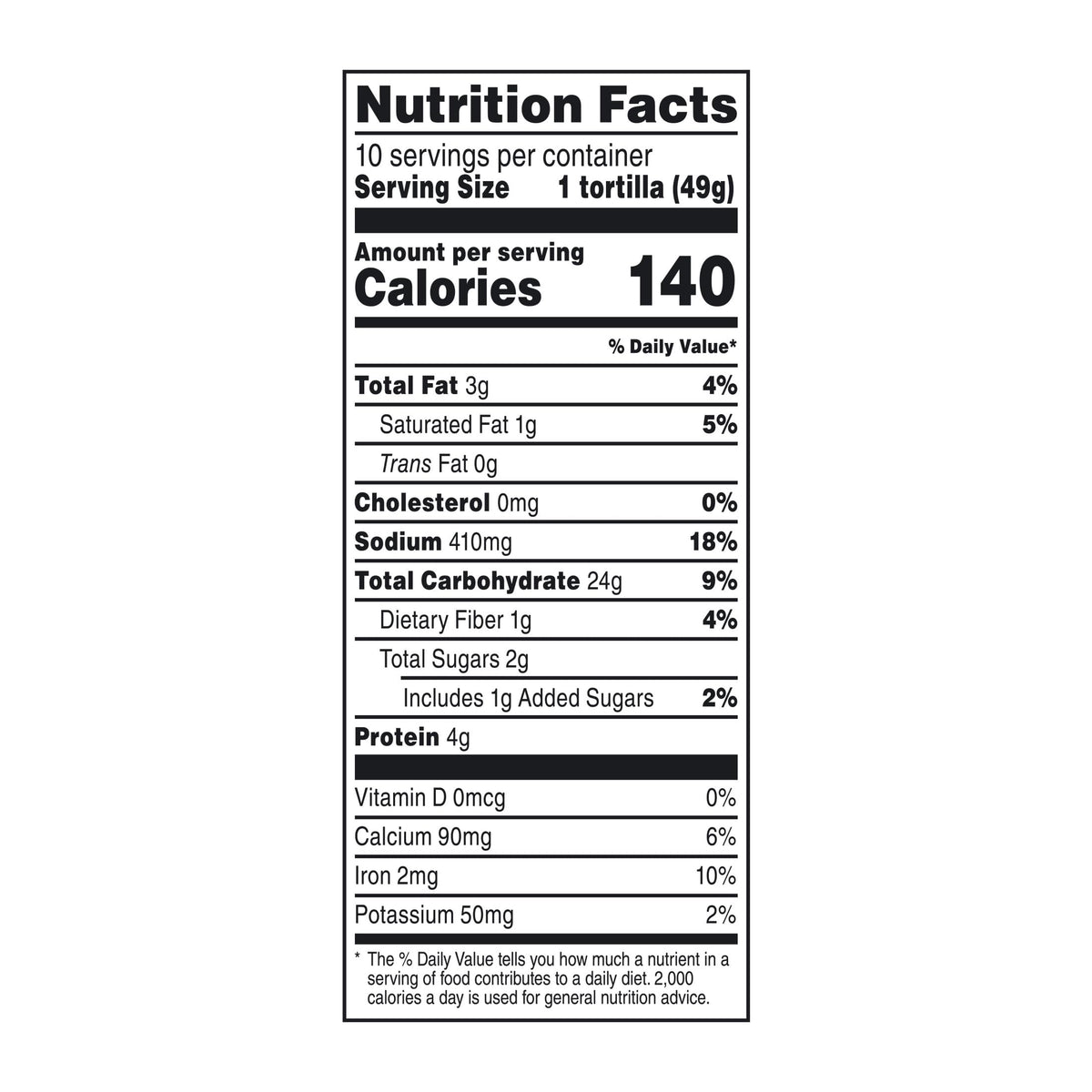 Mission Soft Taco Flour Tortillas, Medium Size, 10 Count, Trans Fat Free