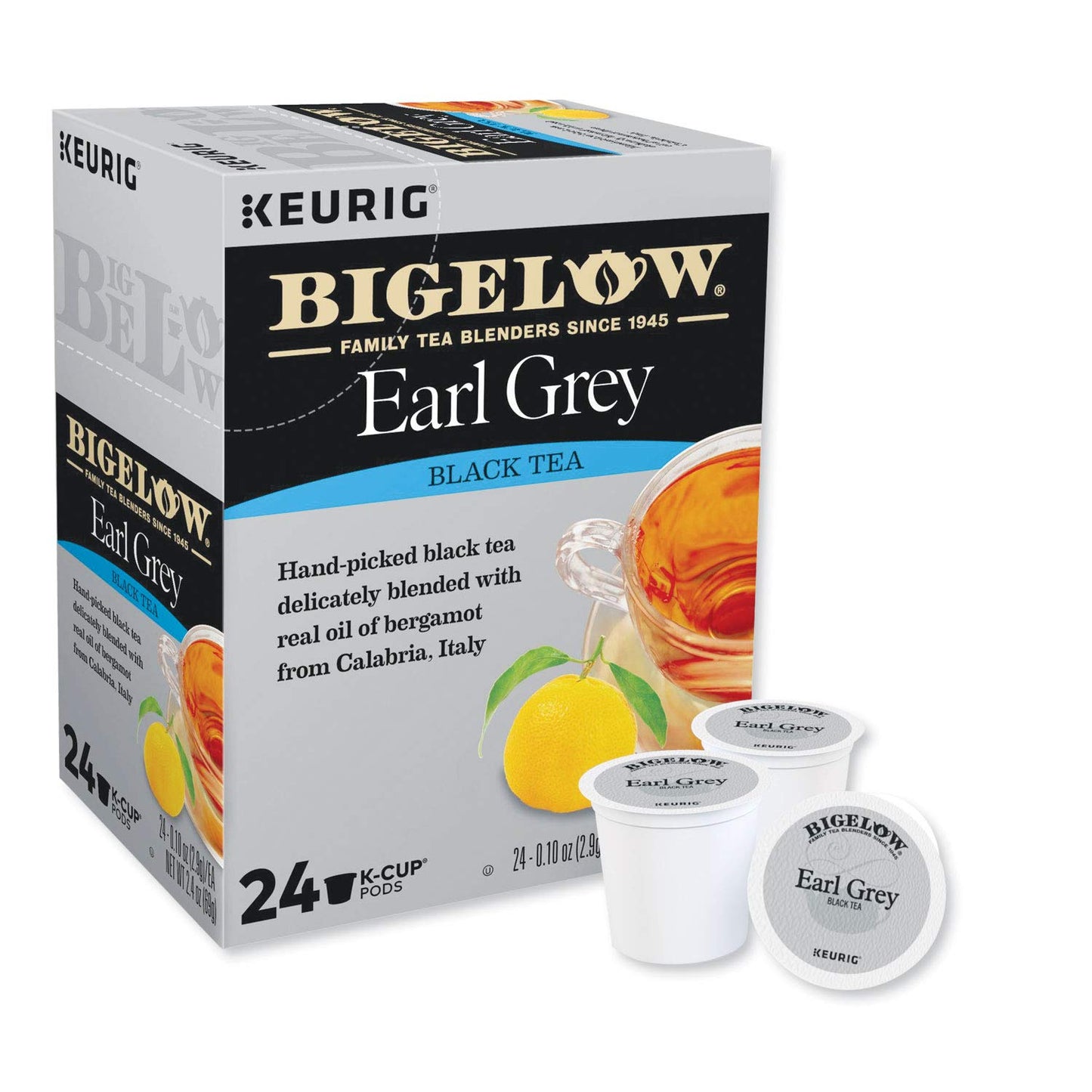 Bigelow Tea Earl Grey Tea K-Cup Portion Pack, 24 Count, Black, Model 6444