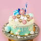 Gyufise 30Pcs Balls Cake Topper Mini Balloons Cake Toppers Foam Ball Cake Decorations Balloon Cake Topper Ball Shaped Cake Inser