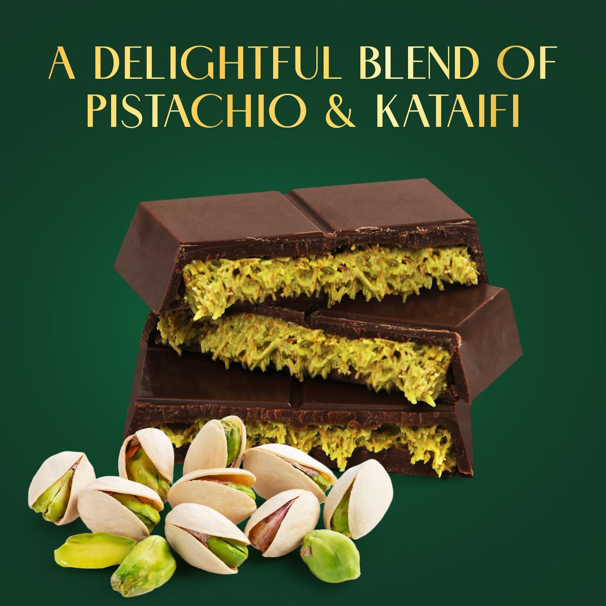 Dubai Chocolate Bar, 7Oz Pack Of Kunafa Pistachio Chocolate Bar, Perfect Chocolate Gift For Birthdays Or Corporate Gifting, Enhanced Flavor Crafted For Chocolate Lovers