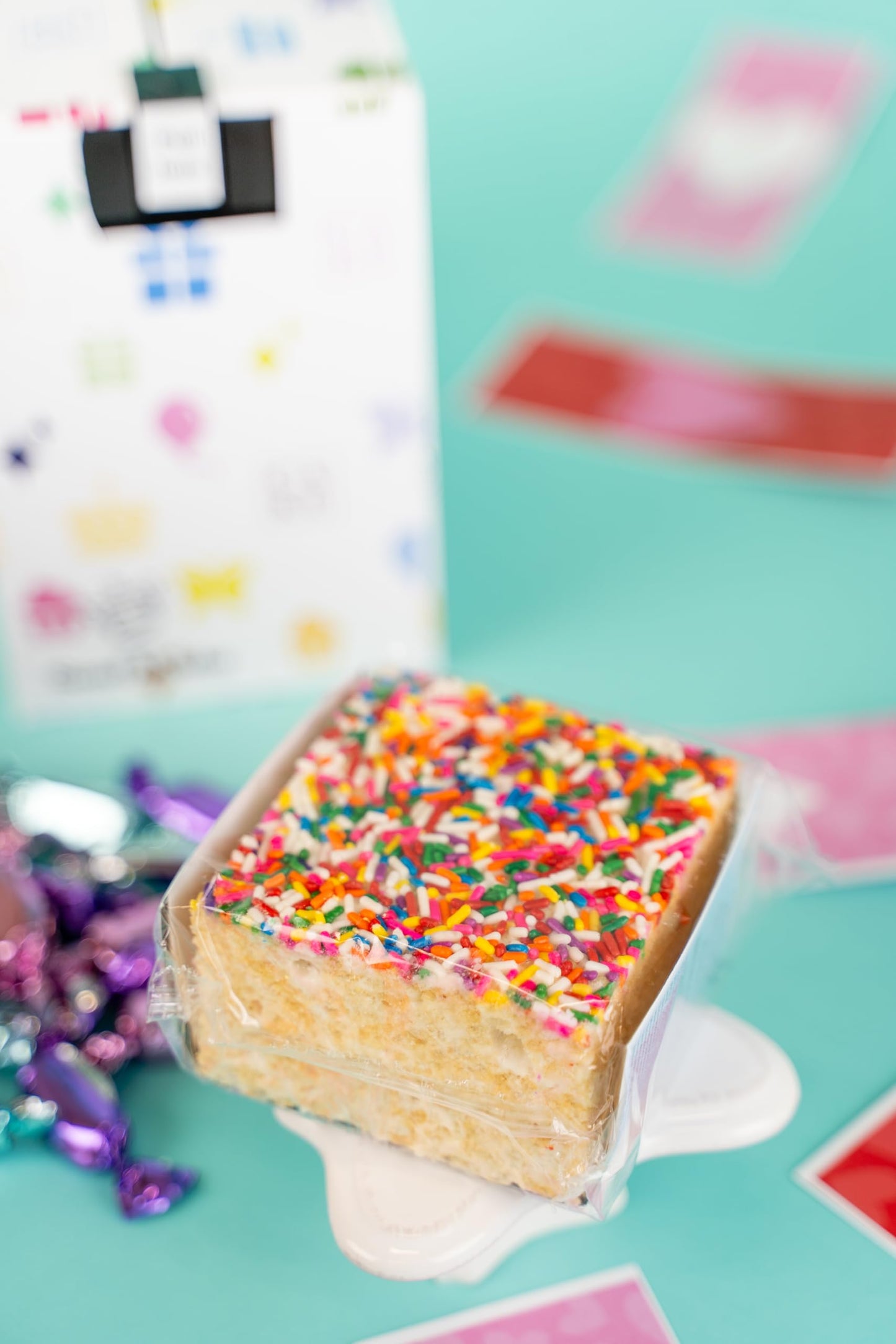 Celebration Love Shower Gift Box By Send A Cake Music Gift With 20 Foil-Wrapped Caramels & 3 Rainbow Sprinkle Crispy Cake – Ready-To-Gift, No Assembly, Birthday, Anniversary, Or Celebration Gift For Women, Men & Kids