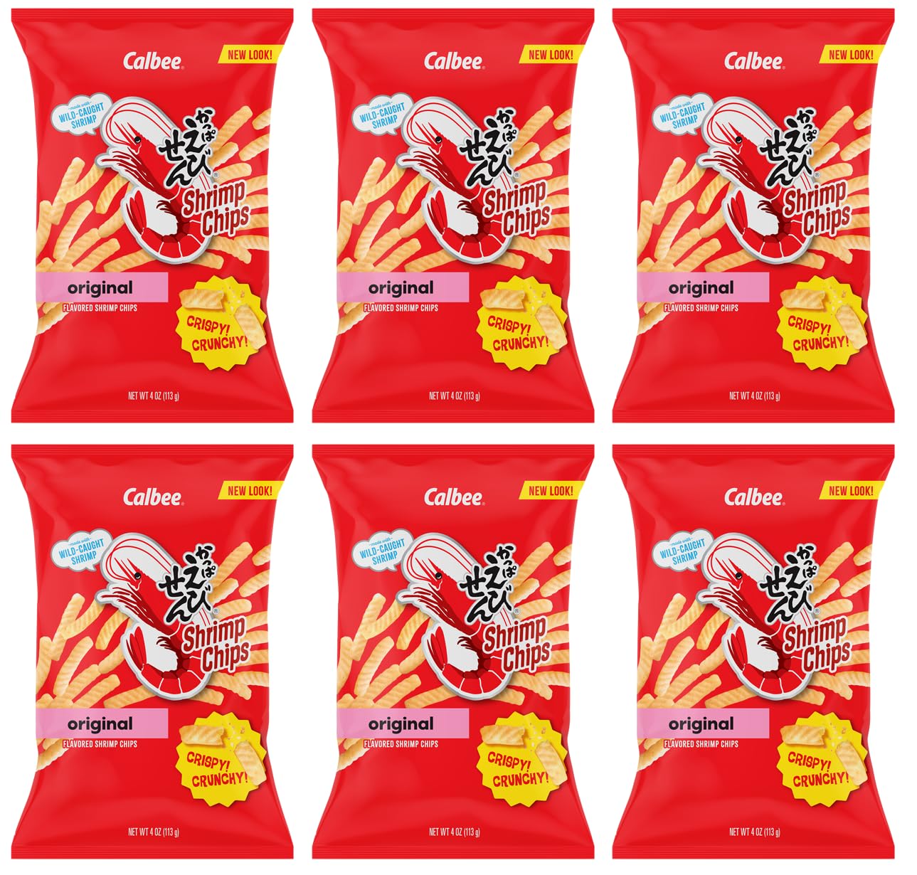 Calbee Baked Shrimp Chips (6 Pack, Total of 6oz)