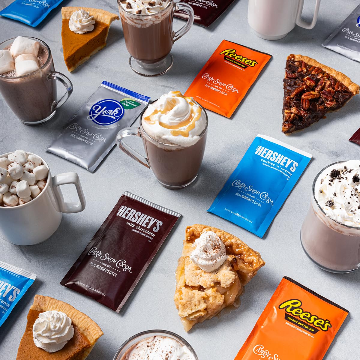 Candy Shop Cocoa REESE S Peanut Butter Cup Cocoa Mix, Hot Chocolate, Make Hot or Iced Cocoa, Made With Real Milk, Gluten Free,