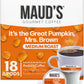Mauds Pumpkin Spice Flavored Coffee Pods  18 ct - 100% Arabica Medium Roast Coffee  Solar Energy Produced Recyclable Single Coffee Pods Compatible with Keurig K-Cup malt-inspired