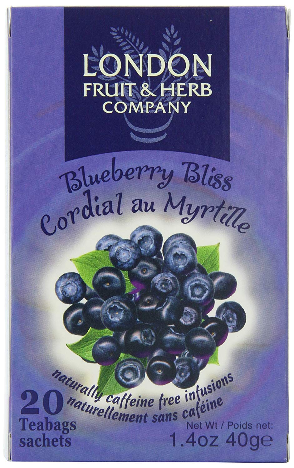 London Fruit & Herb Company Tea, Blueberry Bliss, 20 Count