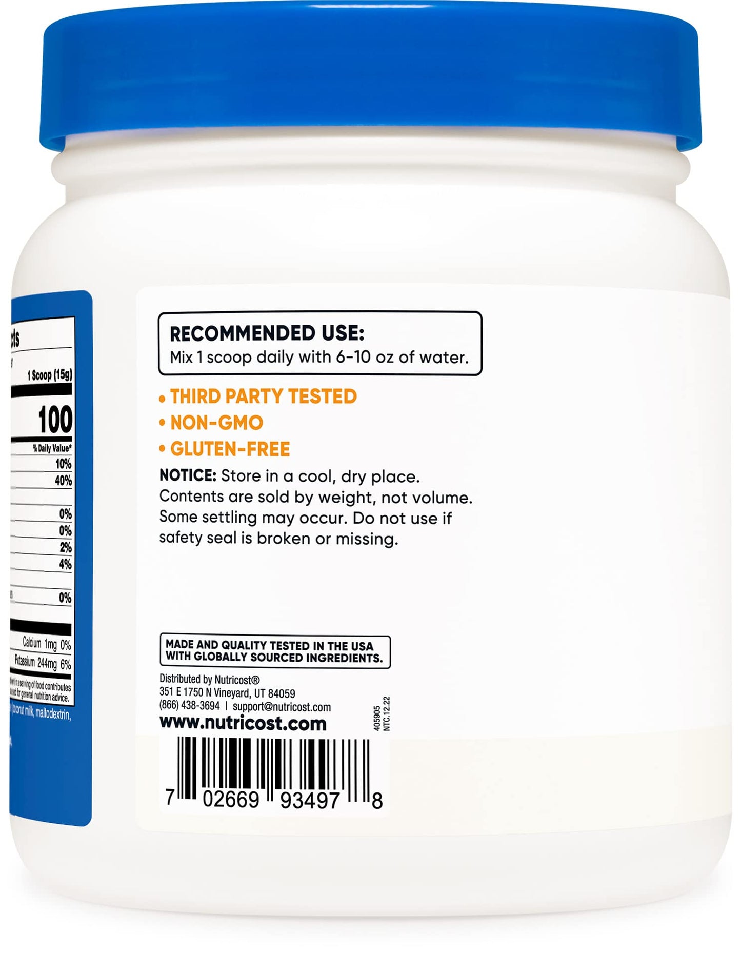 Nutricost Coconut Milk Powder 1Lb