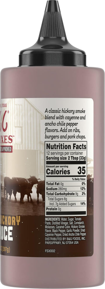 6666 Four Sixes Top Hand Hickory BBQ Sauce, 14 Ounce