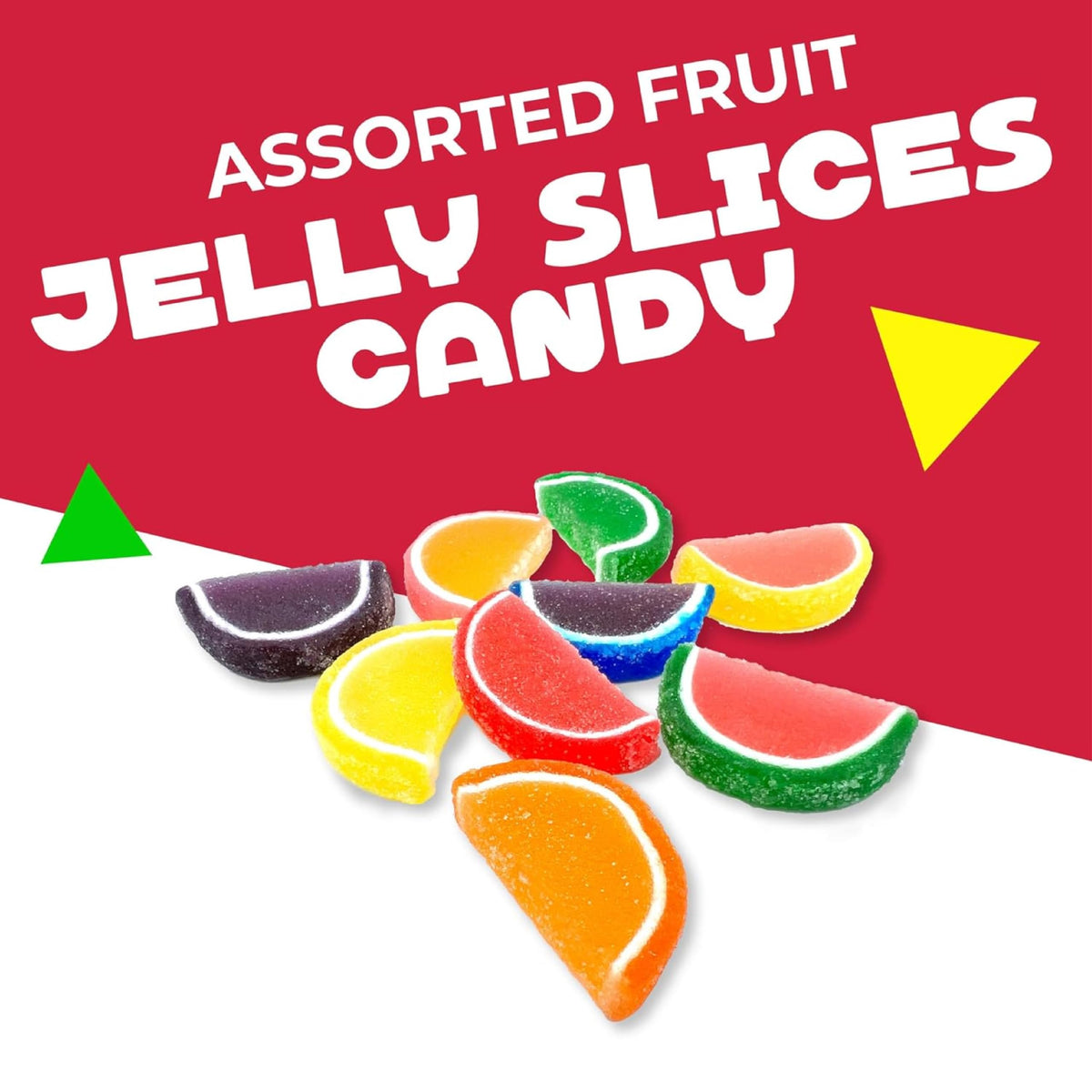 Fruit Slices Jelly Candy, Assorted Flavors, Old Fashioned, Individually Wrapped(2.5 Pound Bag - Approx. 70 Count)