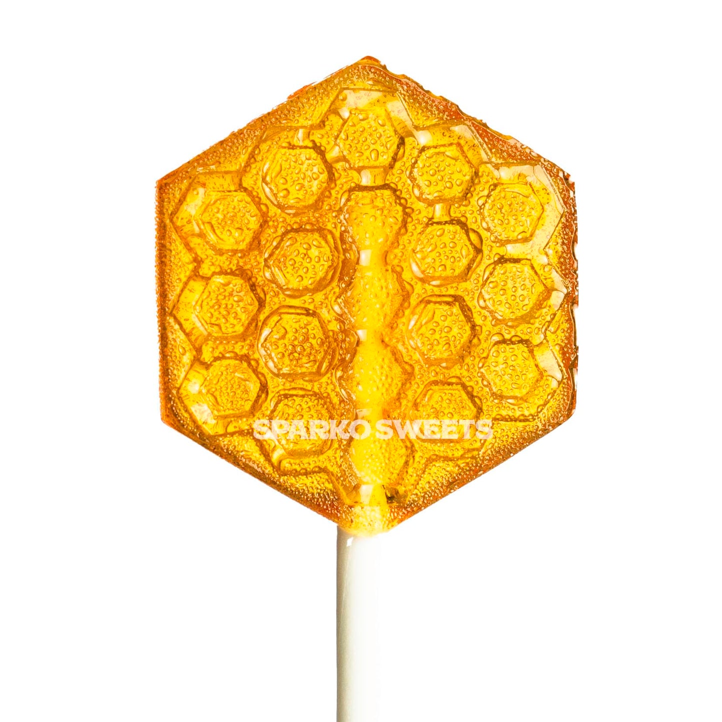 Sparko Sweets Natural Honeycomb Lollipops, Made In Usa, No Artificial Ingredients, No Corn Syrup, 40 Pieces, 1.2-Inch Diameter, 1.5 Lbs, Gold – Ideal For Tea Stirrers, Sore Throat Remedy, And Gifts