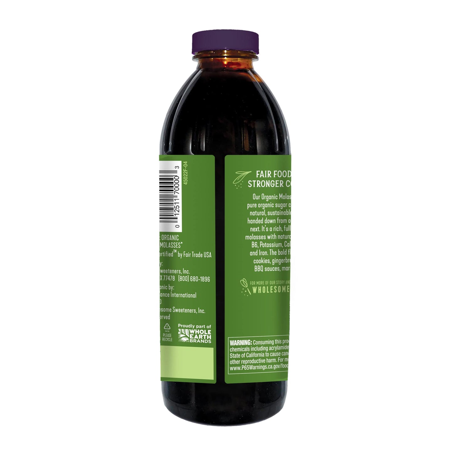 Wholesome Sweeteners 32-Ounces Organic Molasses, Fair Trade, Non GMO, Gluten Free & Vegan, Perfect for cookies, glazing and more