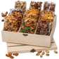 BONNIE AND POP Nut Gift Basket - Deluxe Assorted Nuts in Reusable Wood Crate for Parties, Holidays, Birthdays, Sympathy, Thank You