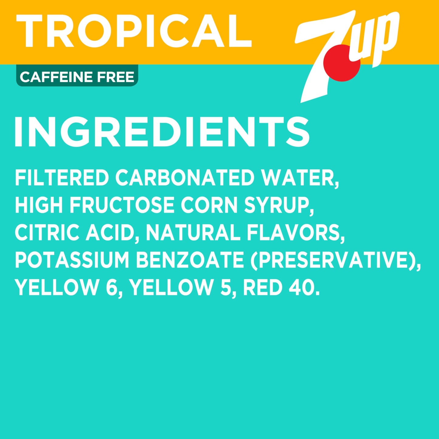 7UP Tropical Soda  12 fl oz cans  12 pack