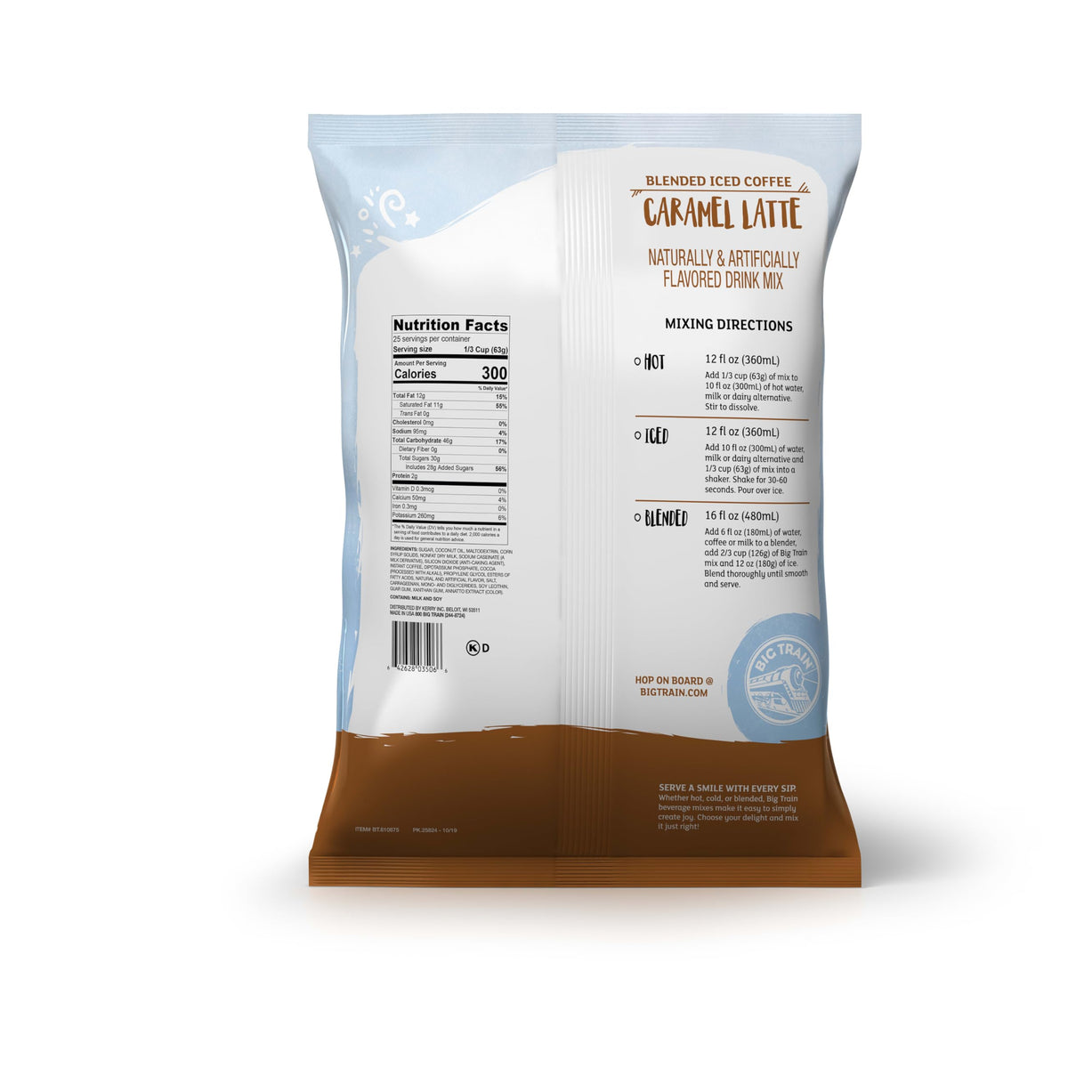 Big Train Caramel Latte Blended Ice Coffee Beverage Mix, 3.5 Lb (Pack Of 1)