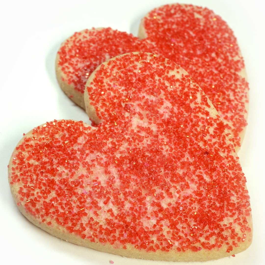 GranAroma Sanding Sugar for Cookies & Sweets, Decorative Red Sugar