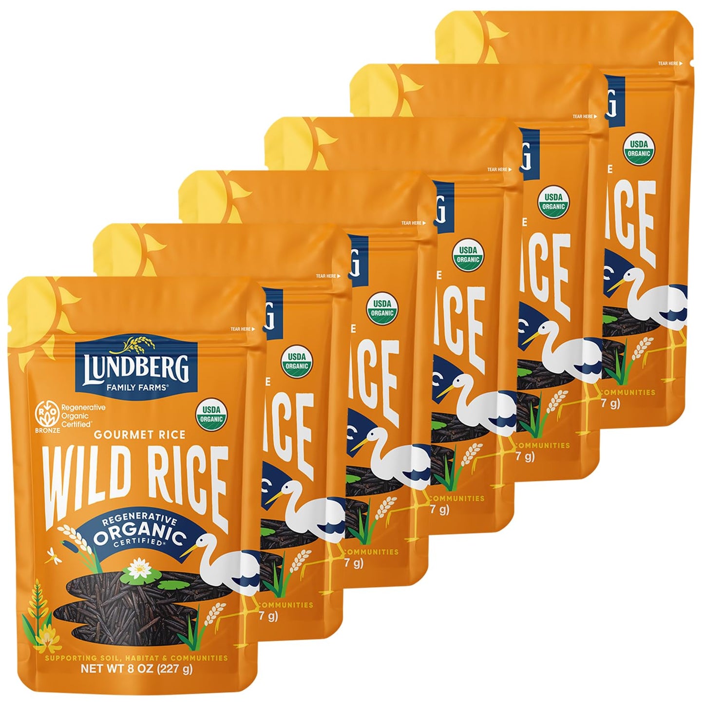 Lundberg Organic Wild Rice  100% Natural California Cultivated Black Wild Rice for Healthy Meals, Vegan Food, GlutenFree Rice,