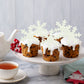 50Pcs White Edible Snowflake Cupcake Toppers Snowflakes Cake Topper Decorations For Christmas Winter Holiday Frozen Theme Babysh