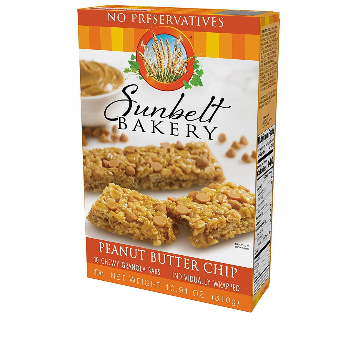 Sunbelt Bakery Peanut Butter Chip Chewy Granola Bars, 20 Count