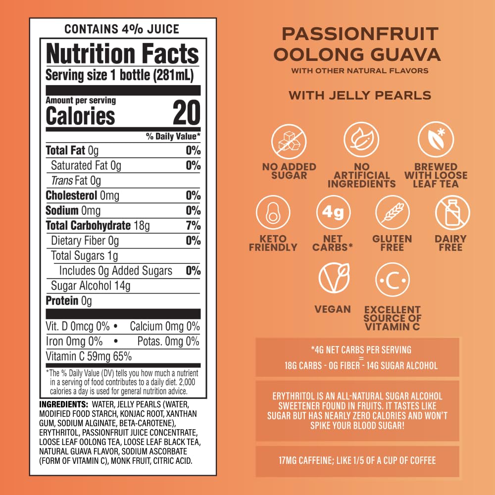 Bubluv Low Sugar Bubble Tea With Low-Carb Jelly Pearls - 3 Flavor Variety Pack (2 Bottles Each Of Black Milk Tea, Matcha Soy Lat