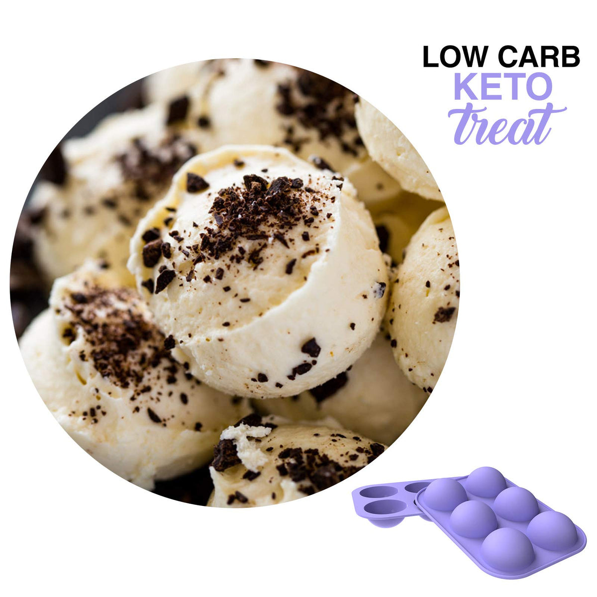 ATEASE Keto Fat   Snacks - 2 Pack Low Carb Dessert   - 4 Ketogenic Recipes - 7.6x5.3 in