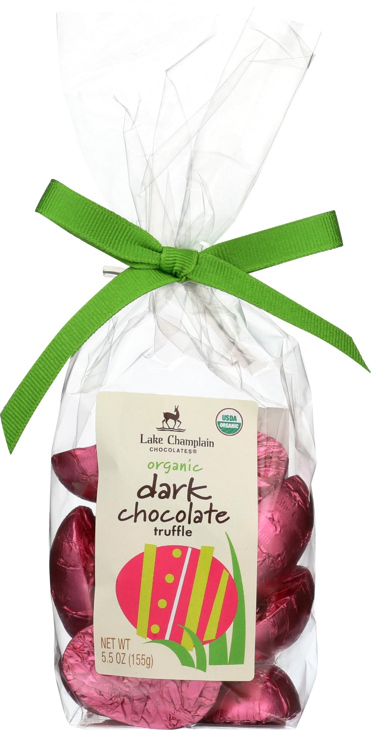 LAKE CHAMPLAIN CHOCOLATES Organic Dark Truffle Egg Bag, 5.5 OZ