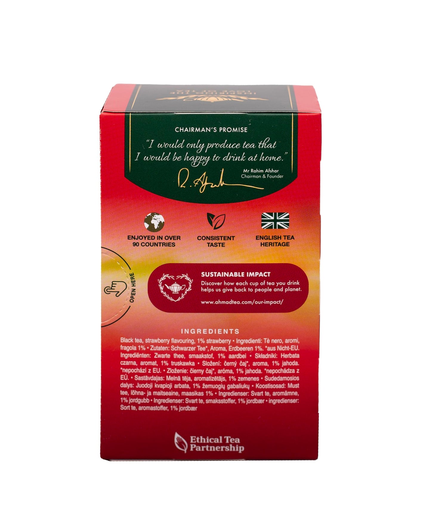 Ahmad Tea Strawberry Sensation Black Tea, 20 Count (Pack of 6), Model 700