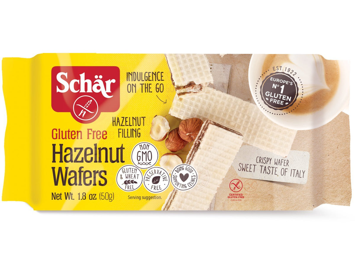Schr Gluten Free Hazelnut Wafers, 1.8 oz., 20-Pack