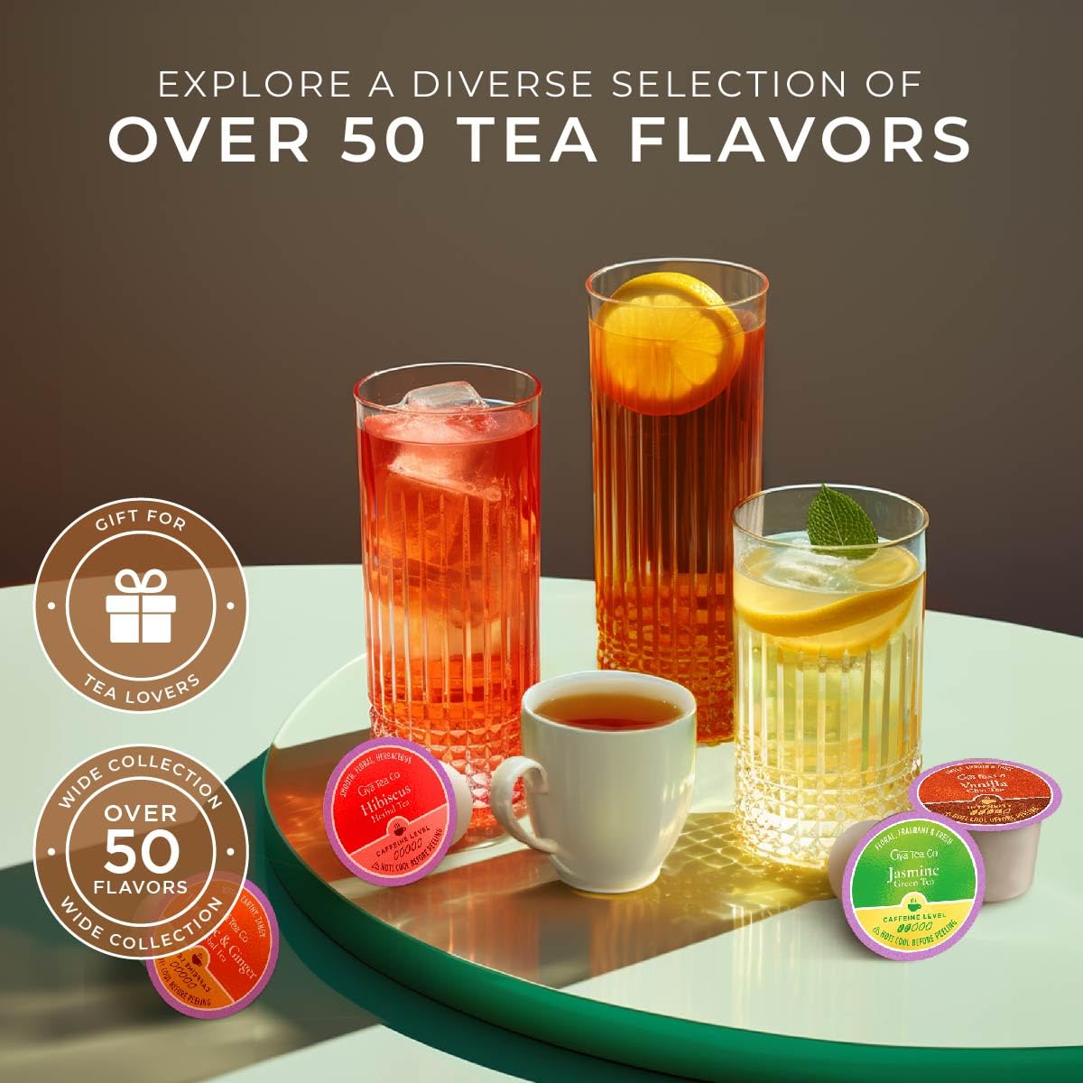 Gya Tea Co Her Wellness Tea Pod Collection Gift Set (16 Count) - Different Flavors Assorted Variety Pack