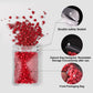 HUEBEATY 6-in-1 Red Edible Pearls Sugar Sprinkles for Cakes, Cookies, Cupcakes and Ice Cream Decorating | 180g/6.36oz | Christma