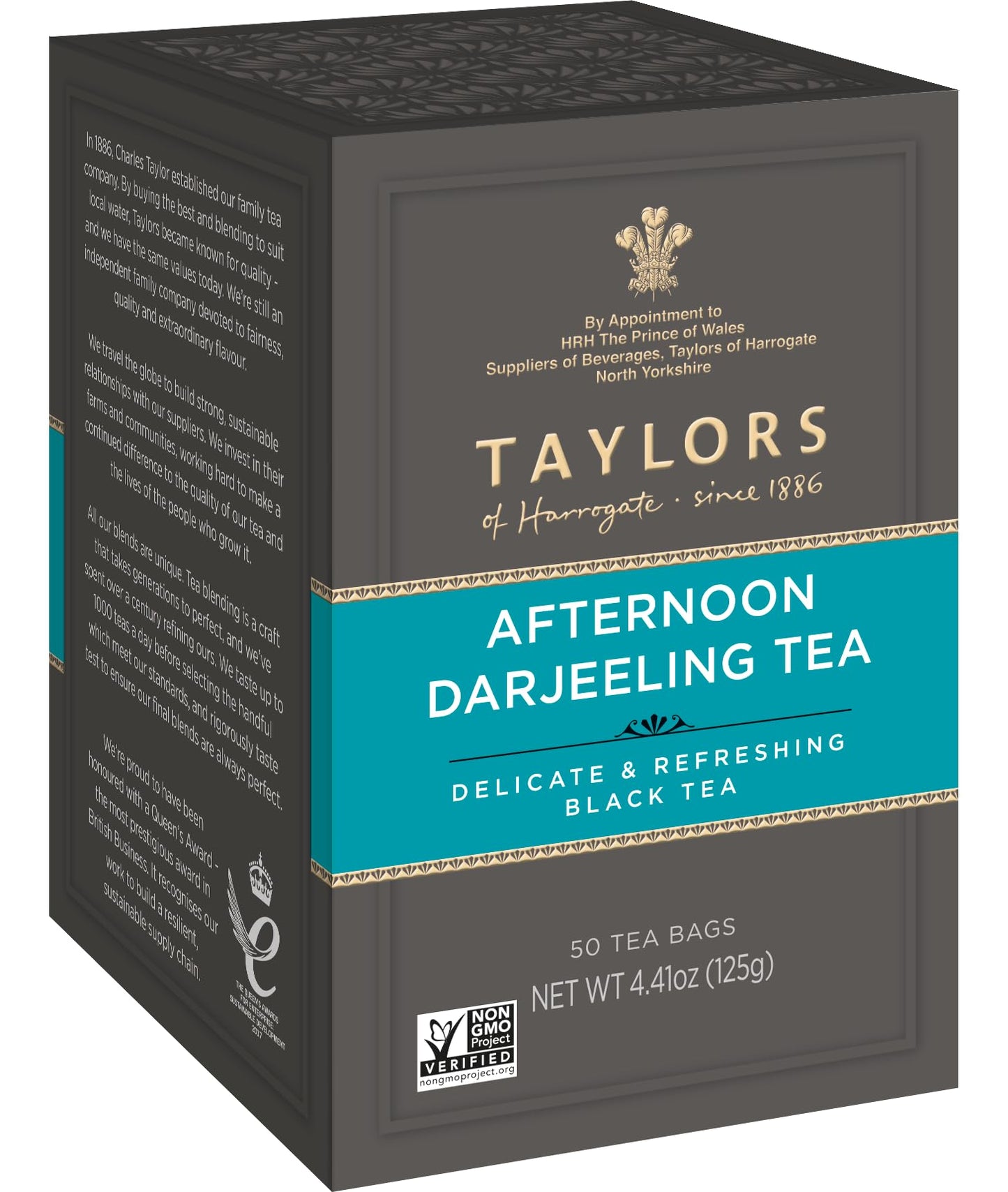 Taylors of Harrogate Afternoon Darjeeling Tea, 50 Teabags, Model TOHAD50, 50 Count
