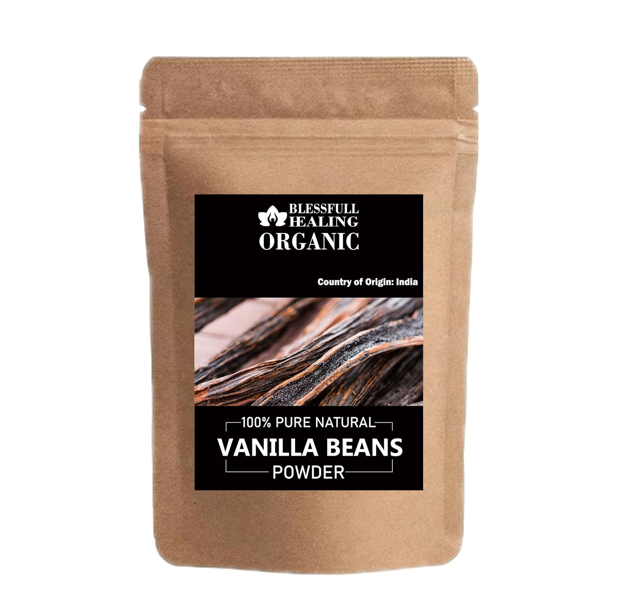 Blessfull Healing Organic Vanilla Beans Powder 100% Pure Natural 300 Gram / 10.58 oz