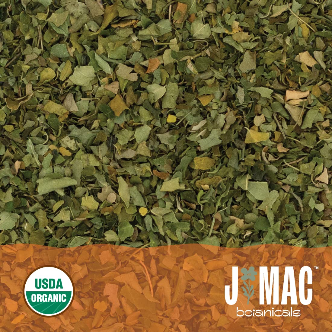 J Mac Botanicals Organic Moringa Leaf (16 Oz) Dried Organic Leaves From The Egyptian Nile Valley, Malunggay Leaves Fresh
